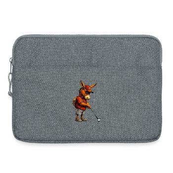 Golfer Donkey - Laptop bag 15" - heather grey - Front