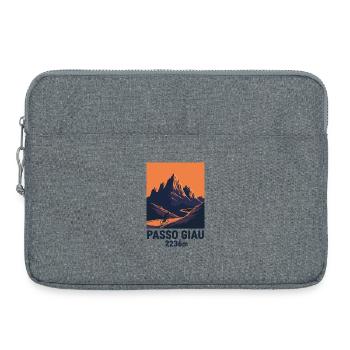 Dolomites du Passo Giau, montagne cyclable Italie - Sacoche pour ordinateur portable 15 pouces - gris chiné - Devant