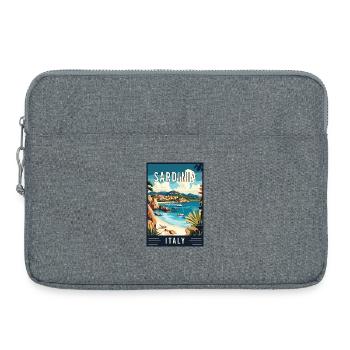 Découvrez le paradis côtier de la Sardaigne en Italie - Sacoche pour ordinateur portable 15 pouces - gris chiné - Devant