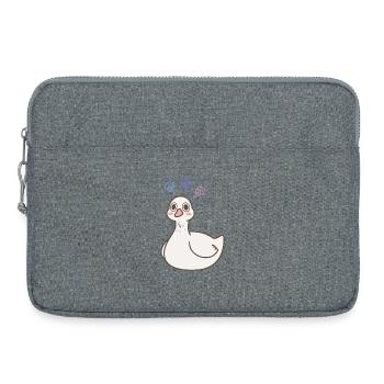 Quakende Spiralen-Ente - Laptoptasche 15" - Grau meliert - Vorne
