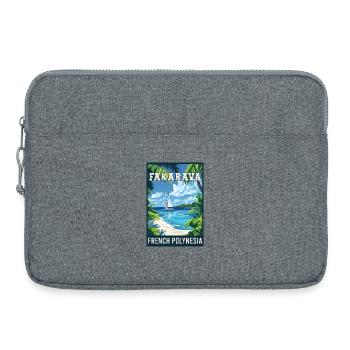 Entdecken Sie tropische Fakarava in Französisch-Polynesien - Laptoptasche 15" - Grau meliert - Vorne