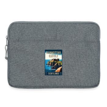 Découvrez le château mystique de Dunnottar en Écosse - Sacoche pour ordinateur portable 15 pouces - gris chiné - Devant