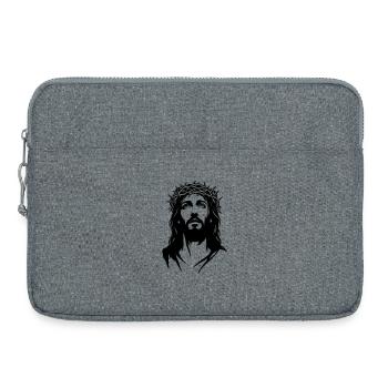 Jesus Christ Silhouette - Laptop bag 15" - heather grey - Front