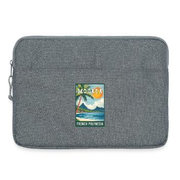 Erkunden Sie tropische Moorea in Französisch-Polynesien - Laptoptasche 15" - Grau meliert - Vorne