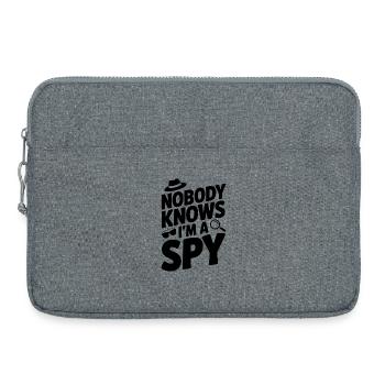 Nobody Knows I'm a Spy - Laptop bag 15" - heather grey - Front