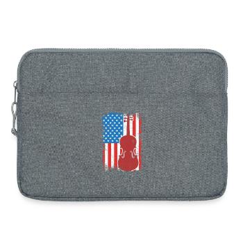 Patriotic US violinist - Laptop bag 15" - heather grey - Front