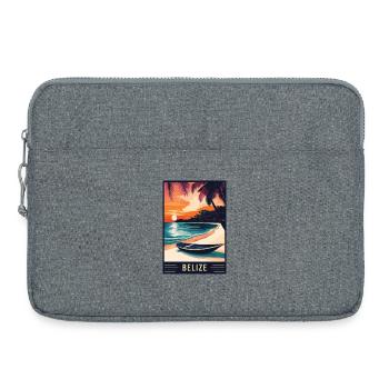 Entdecken Sie das tropische Paradies von Belize - Laptoptasche 15" - Grau meliert - Vorne