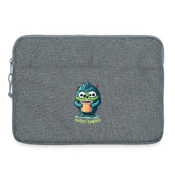 Monstre du café - Zombie caféine - Râle du matin - Sacoche pour ordinateur portable 15 pouces - gris chiné - Devant