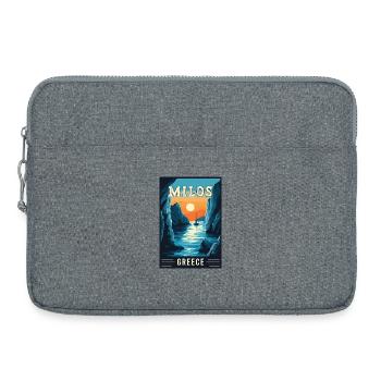 Entdecken Sie die atemberaubende Schönheit von Milos in Griechenland - Laptoptasche 15" - Grau meliert - Vorne