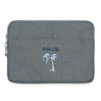 Palm Life Tropical Beach Design Minimal d’été - Sacoche pour ordinateur portable 15 pouces - gris chiné - Devant