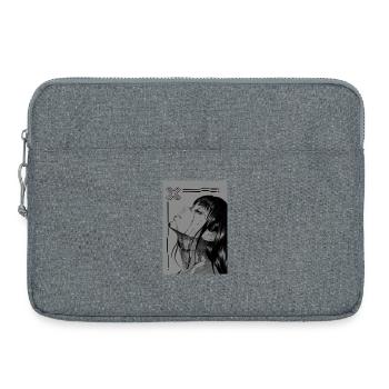 Rêve mécanique en noir et blanc - Sacoche pour ordinateur portable 15 pouces - gris chiné - Devant