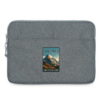 Découvrez le paysage suisse Jungfrau en Suisse - Sacoche pour ordinateur portable 15 pouces - gris chiné - Devant