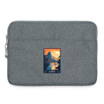 Erleben Sie die zeitlose Schönheit von Laos - Laptoptasche 15" - Grau meliert - Vorne