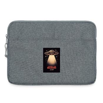 Thanks for believing - Laptop bag 15" - heather grey - Front