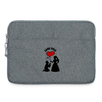 Brautpaar Ehepaar Hochzeit - Laptoptasche 15" - Grau meliert - Vorne
