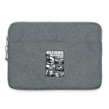 Wild Genug Camping Abenteuer - Laptoptasche 15" - Grau meliert - Vorne