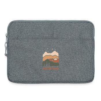La vie est meilleure à la montagne - Sacoche pour ordinateur portable 15 pouces - gris chiné - Devant