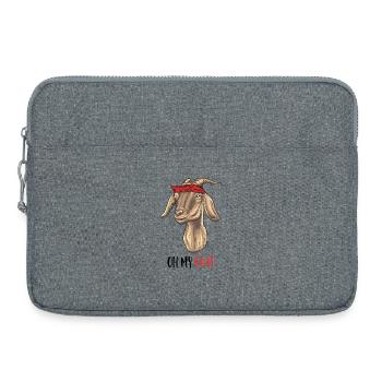 Oh ma chèvre - Oh mon Dieu - Sacoche pour ordinateur portable 15 pouces - gris chiné - Devant