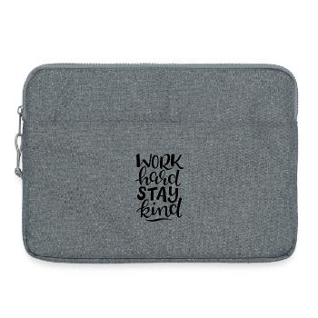 Work Hard Stay Kind - Laptoptasche 15" - Grau meliert - Vorne