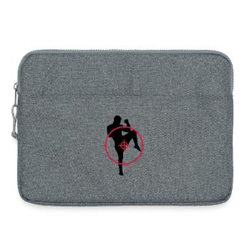 Kickboxing / Kick-Boxeur / Kick Boxing / - Sacoche pour ordinateur portable 15 pouces - gris chiné - Devant