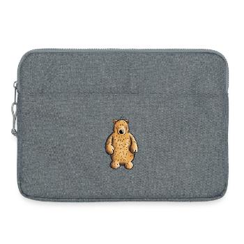 Dicker Braunbär - Bär - Teddy - Comic - Laptoptasche 15" - Grau meliert - Vorne
