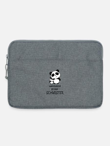 weltbeste große Schwester - Laptoptasche 15" - Grau meliert