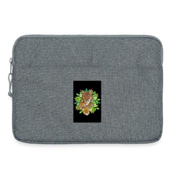 Luchs Katze Freiheit - Laptoptasche 15" - Grau meliert - Vorne