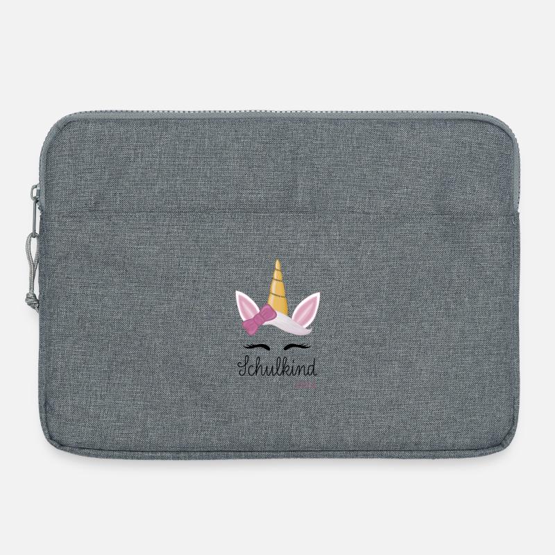Einhorn Schulkind 2022 - Laptoptasche 15" - Grau meliert