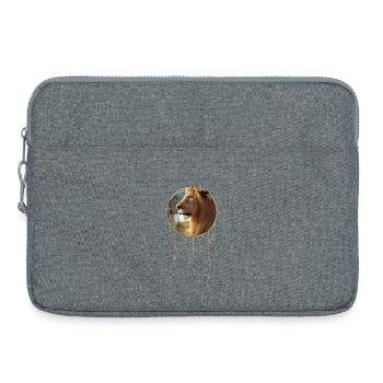 Awesome lion at sunset - Laptop bag 15" - heather grey - Front