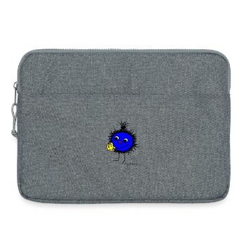 Woolly Beastie: "Delicious!" - Bestiolus Lanosus - Laptop bag 15" - heather grey - Front