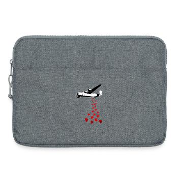Le Bomber de l’Amour dans le style Street Art - Sacoche pour ordinateur portable 15 pouces - gris chiné - Devant