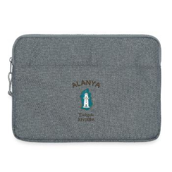 Alanya, Leuchtturm, türkische Mittelmeerküste - Laptoptasche 15" - Grau meliert - Vorne