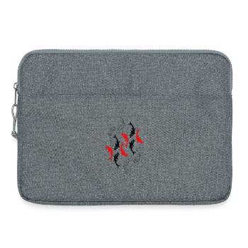 Fish decoration - Laptop bag 15" - heather grey - Front