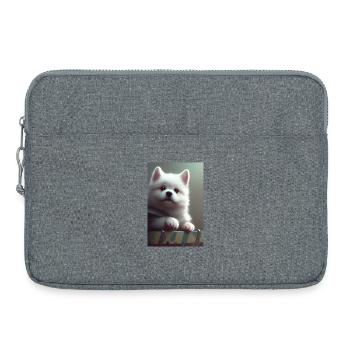 Chien - Sacoche pour ordinateur portable 15 pouces - gris chiné - Devant