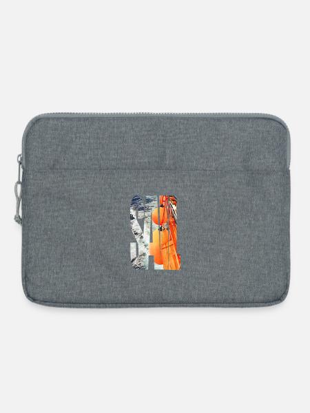 Segeln auf den Wellen - Laptoptasche 15" - Grau meliert