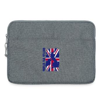 Union Jack Map Splash - Laptop bag 15" - heather grey - Front