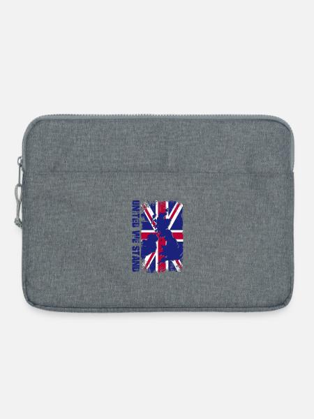 Union Jack Karte Splash - Laptoptasche 15" - Grau meliert