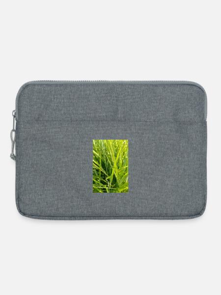 Grass scent close-up - Laptop bag 15" - heather grey