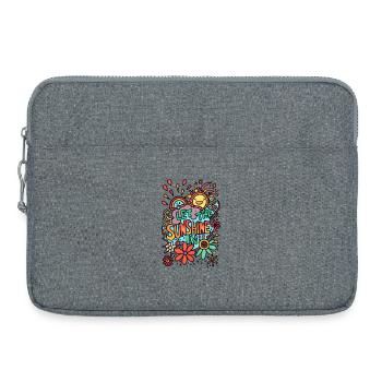 Laissez entrer le soleil! - Sacoche pour ordinateur portable 15 pouces - gris chiné - Devant