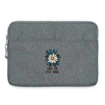Profitez des petites choses - Sacoche pour ordinateur portable 15 pouces - gris chiné - Devant