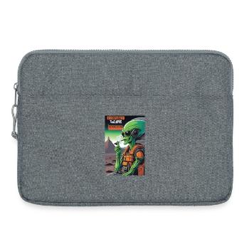 Grünes Alien Vape auf Mars - Laptoptasche 15" - Grau meliert - Vorne