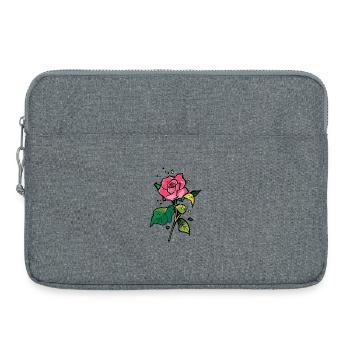A Pretty Rose - Laptop bag 15" - heather grey - Front