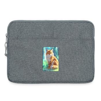 Luchs im Wald - Laptoptasche 15" - Grau meliert - Vorne