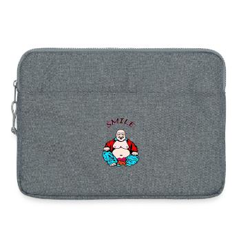 Cheerful yoga - Laptop bag 15" - heather grey - Front