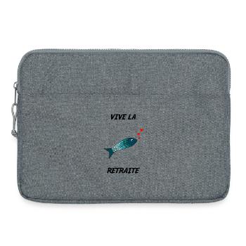 RETRAITE. BONNE RETRAITE. JOYEUSE RETRAITE. COEUR - Sacoche pour ordinateur portable 15 pouces - gris chiné - Devant