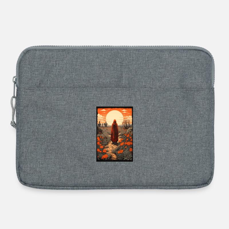 Ätherische Frau und blühende Wüste - Laptoptasche 15" - Grau meliert