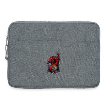 Merveilleux dragon chinois - Sacoche pour ordinateur portable 15 pouces - gris chiné - Devant