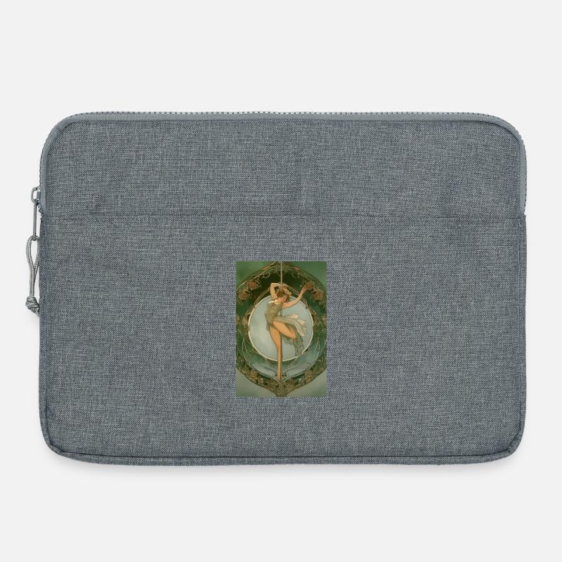 Jugendstil Poledancerin - Laptoptasche 15" - Grau meliert