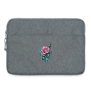 Tattoo Rose - Laptop bag 15" - heather grey - Front