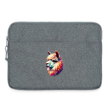 Polygonales Alpaka - Laptoptasche 15" - Grau meliert - Vorne